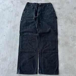 Vintage Y2K Carhartt black double knee work wear carpenter pants